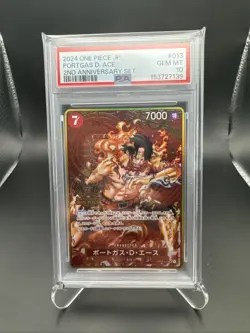 2024 ONE PIECE JPN 2ND ANV SET #013 PORTGAS D. ACE PSA 10 - Image 1