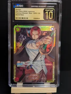 💎CGC Pristine 10💎 One Piece CCG Shanks OP01-120 Secret Rare Parallel Foil EN - Image 1