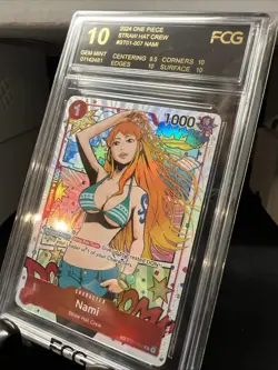 Nami Treasure Rare ST01-007 OP-06 One Piece Wings of the Captain Graded 10 - Image 2