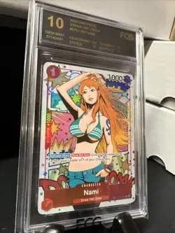 Nami Treasure Rare ST01-007 OP-06 One Piece Wings of the Captain Graded 10 - Image 3