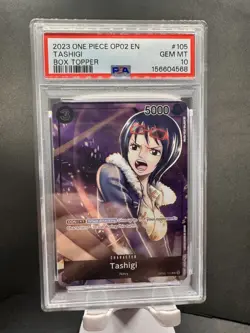 Tashigi Box Topper OP02-105 2023 One Piece English - PSA 10 - Image 1