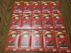 One Piece OP-13 Carrying On His Will 15 Sleeved & Box Booster Pack Lot English - Image 1