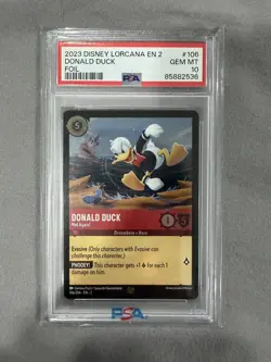Disney Lorcana Donald Duck Not Again! 106/204 Legendary FOIL PSA 10 Gem - Image 1