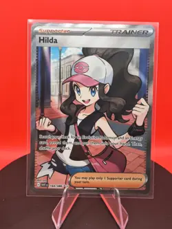 Hilda 164/086 Full Art Ultra Rare White Flare Holo Pokemon TCG Card - Image 1
