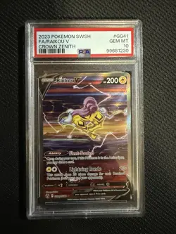 Raikou v Crown Zenith Galarian Gallery Holo Ultra Rare Card GG41/GG70 PSA 10 - Image 1