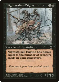 Nightstalker Engine Portal Second Age PLD Black Rare MAGIC MTG CARD ABUGames - Image 1