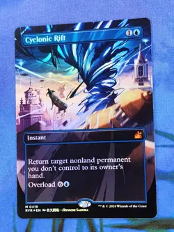 1x FOIL ANIME BORDERLESS Cyclonic Rift, NM, RVR, Magic: the Gathering, MtG - Image 3