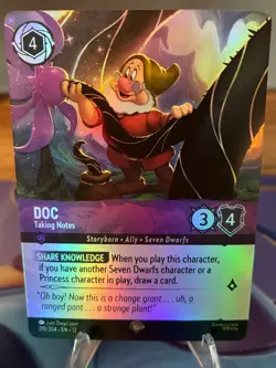 Disney Lorcana TCG - Doc - Taking Notes (Epic) 210/204 - Epic Holo - 12 - Image 1