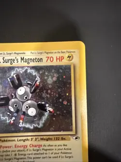 Lt. Surge's Magneton 8/132 Gym Heroes Holo Rare Pokemon Card - Image 4