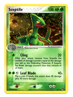 Pokemon Card - Sceptile 4/17 - POP Series 1 - Holo - - Image 1