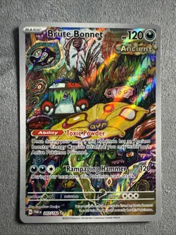 Pokemon TCG Brute Bonnet Paradox Rift Holo Card 207/182 Illustration Rare - Image 1