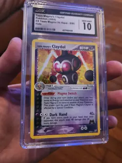 (TOP POP 27) CGC 10 GEM MINT Vs Aqua Pokemon Team Magma’s Claydol 8/95 Holo Card - Image 2