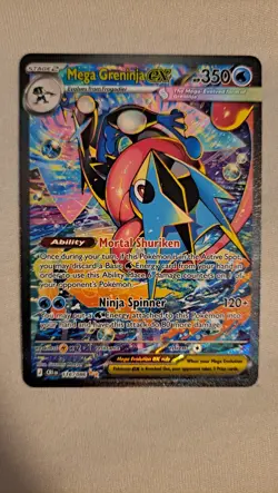 Pokemon Mega Greninja EX 116/086 CRI Full Art Holo Mega Evolution Card - Image 1
