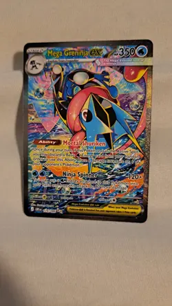 Pokemon Mega Greninja EX 116/086 CRI Full Art Holo Mega Evolution Card - Image 3