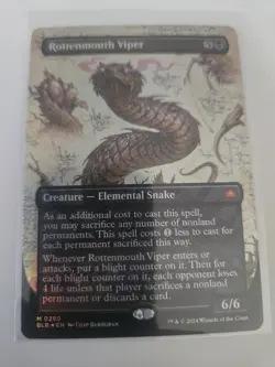 Rottenmouth Viper (Borderless) -Foil Near Mint MTG Bloomburrow - Image 1