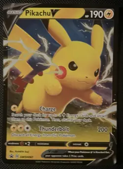 Pokemon TCG Pikachu V 190 HP Basic English Standard Size Card - Image 1