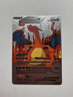 Charizard V Silver Foil Display Card hp 508 Evolution NM - Image 1