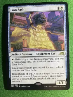 MTG Magic the Gathering Lion Sash (26/608) Kamigawa Neon Dynasty NM - Image 1