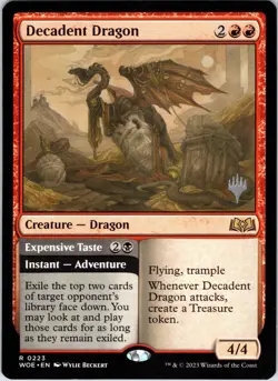 Decadent Dragon 223 Rare Promo Pack: Wilds of Eldraine Magic: The Gathering NM - Image 1