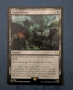 MTG Lord Of The Rings Commander Rare TOXIC DELUGE NM - Image 1