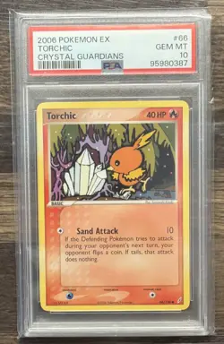 2006 POKEMON EX CRYSTAL GUARDIANS 66 TORCHIC PSA 10 - Image 1