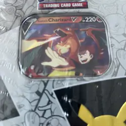 Pokemon TCG 25th Anniversary Celebrations Tin Lance's Charizard V Factory Sealed - Image 2