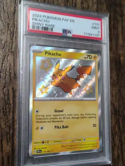 Pokemon TCG Shiny Pikachu Paldean Fates 131/91 English Full Art Graded PSA 9 - Image 3