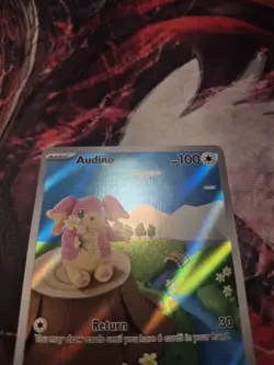 Audino 151/086 Illustration Rare Holo SV: Black Bolt Pokemon TCG English LP/MP - Image 2