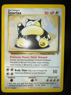 Pokemon TCG Snorlax 64/110 Non-Holo Rare Legendary Collection WOTC 2002 - Image 1