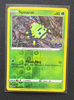 Pokemon GO Spinarak 006/078 Reverse Holo Ditto Unpeeled NM - Image 1