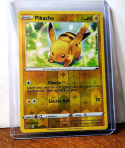 POKEMON PIKACHU 065/202 REVERSE HOLO SWORD & SHIELD LP - Image 3