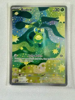 Pokemon TCG Ascended Heroes Budew IR 221/217 Holo Rare Near Mint - Image 1