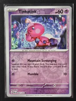 Tinkatink 082/182 Paradox Rift Pokemon Reverse Holo NM/M - Image 1