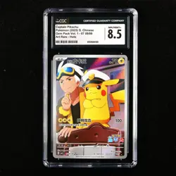 CGC 8.5 NM/MINT+ 2025 Pokemon CHN Captain Pikachu G CBB1C 07 09/09 AR Holo - Image 1