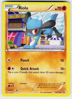 Riolu Uncommon Legendary Treasures 79/113 Pokemon TCG - Image 1