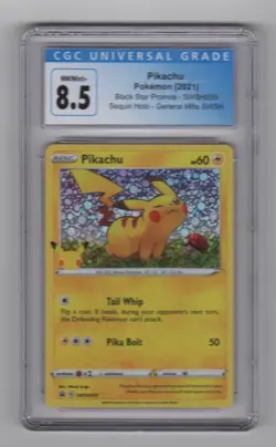 Pokemon General Mills Cereal Black Star Promo SWSH039 Pikachu CGC 8.5 - Image 1