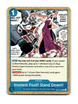 Insolent Fool!! Stand Down!! EB03-029 Heroines Edition One Piece NM/M ~21351 - Image 1