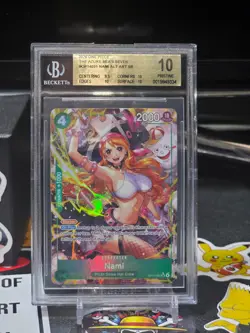 ☠☠ BGS PRISTINE 10 One Piece Nami OP14-031 The Azure Sea's Seven Foil - Image 1