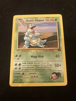 TCG POKEMON GIOVANNI'S NIDOQUEEN 23/132 ☆ RARE GYM CHALLENGE VINTAGE NM - Image 1