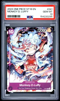 2024 ONE PIECE STARTER DECK ST18-PURPLE MONKEY D. LUFFY MONKEY D. LUFFY PSA 10 - Image 1