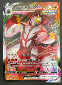 Single / Rapid Strike Urshifu VMAX Pokemon Lenticular Sign - Image 1
