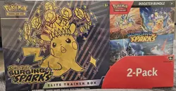 Pokemon Surging Sparks ETB + Booster Bundle Costco 2-pack Sealed - Image 1
