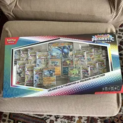 Pokemon TCG Prismatic Evolutions Lucario Ex + Tyranitar Ex Premium Collection - Image 1