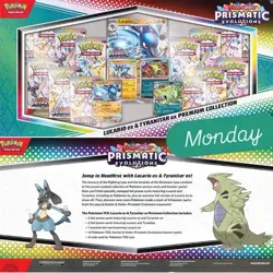 Pokemon TCG Prismatic Evolutions Lucario Ex + Tyranitar Ex Premium Collection - Image 2