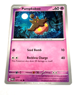 Near Mint Pumpkaboo 077/182 Pokemon Trading Card Scarlet & Violet Paradox Rift - Image 1