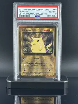 Pikachu - (Celebrations Metal Card) PROMO 058/102 PSA 8 - Image 1