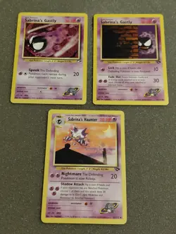 Pokemon Gym Heroes,Gym Challenge - Sabrina's Gastly, Sabrina's Haunter 3 Cards - Image 1