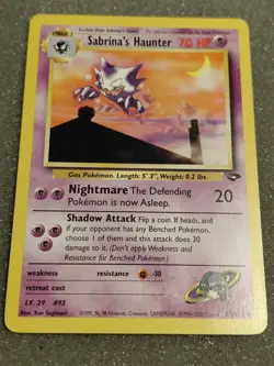 Pokemon Gym Heroes,Gym Challenge - Sabrina's Gastly, Sabrina's Haunter 3 Cards - Image 2