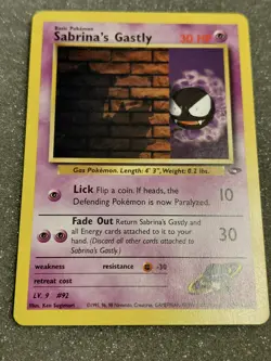 Pokemon Gym Heroes,Gym Challenge - Sabrina's Gastly, Sabrina's Haunter 3 Cards - Image 4