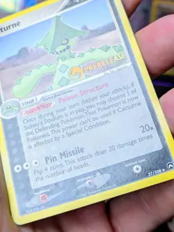 2007 Pokemon Prerelease Ex Power Keepers Cacturne Card 27/108 - Image 3